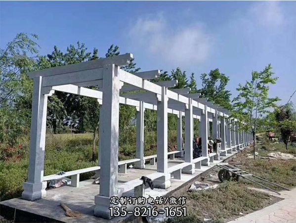 園林景區石雕長廊雙層石亭子（2）