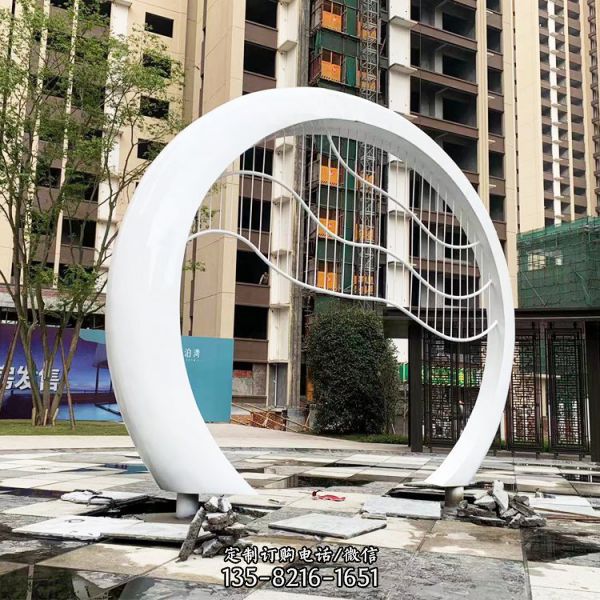 校園戶外不銹鋼鏤空地球儀雕塑（5）