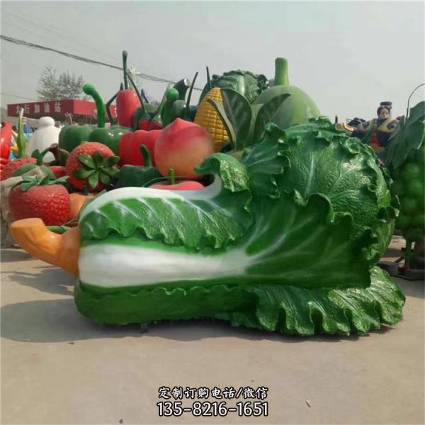 玻璃鋼農(nóng)場(chǎng)擺放仿真蔬菜水果雕塑（1）