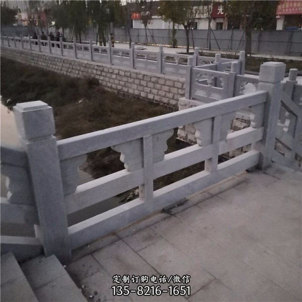 公園橋梁漢白玉欄桿欄板扶手雕塑（3）