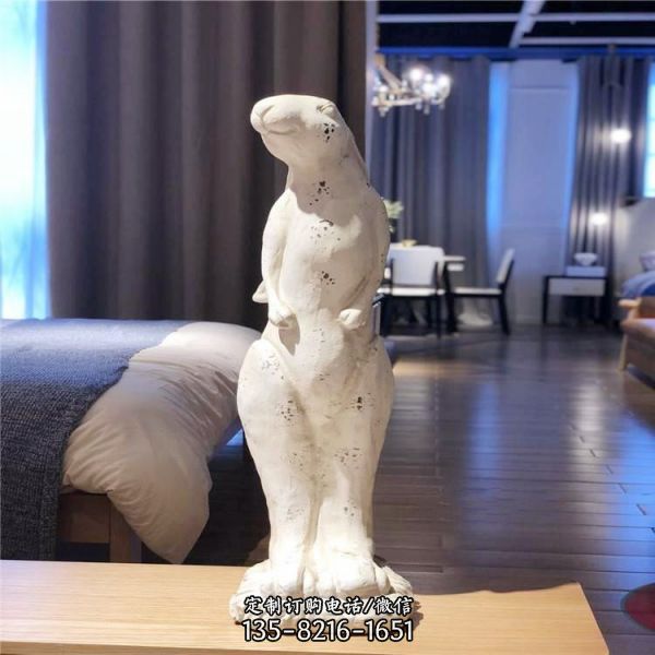 酒店室內裝飾工藝品 玻璃鋼兔子雕塑（2）