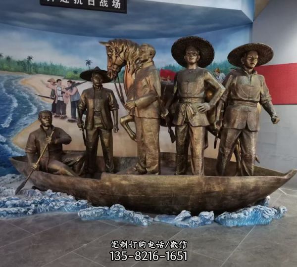 園林玻璃鋼仿銅人物景觀創(chuàng)意雕塑（3）
