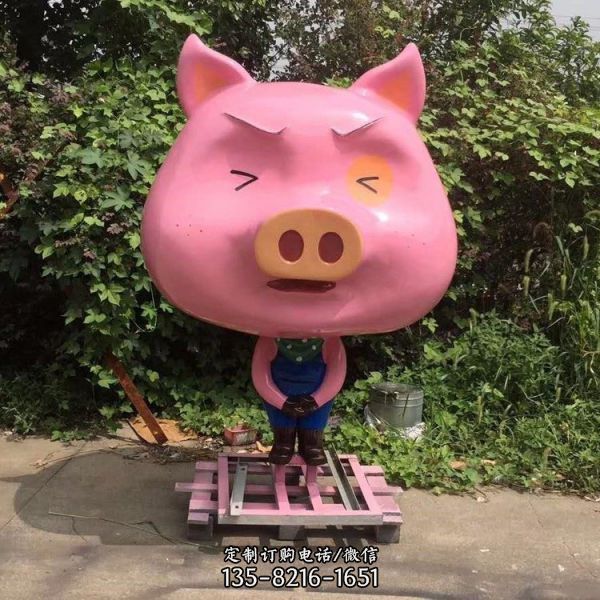 戶外園林玻璃鋼卡通動物擺件雕塑（1）