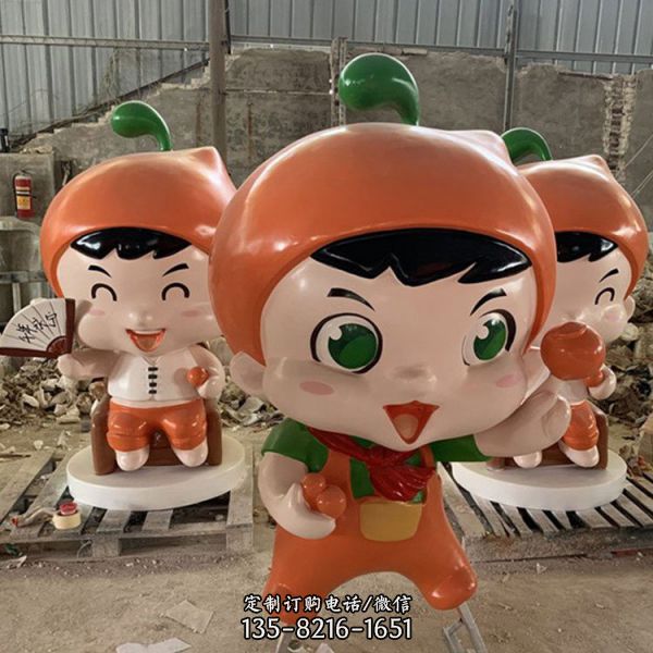園林戶外玻璃鋼水果卡通人物雕塑