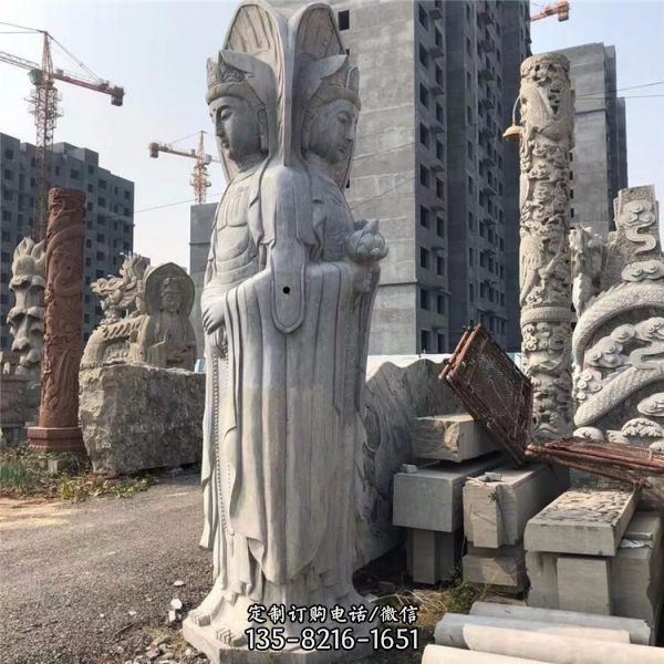 景區寺院擺放青石雕刻人物佛像造型雕塑（5）