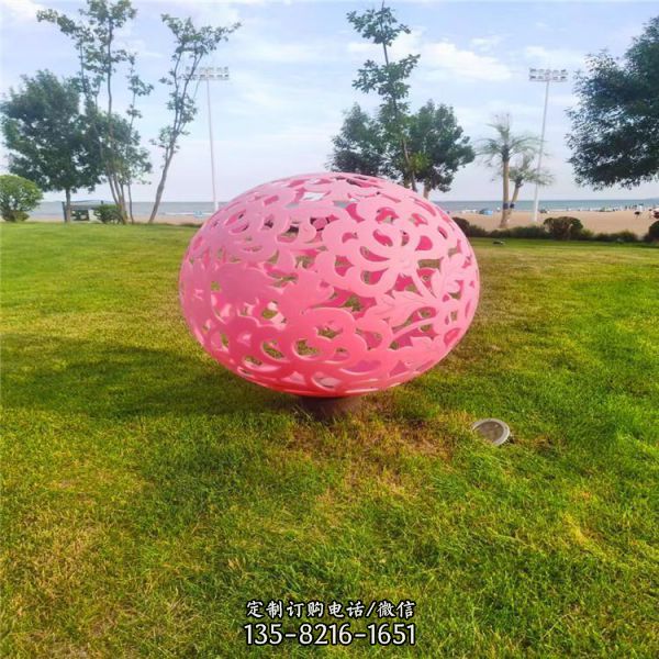 不銹鋼抽象鏤空小區公園城市景觀雕塑（1）