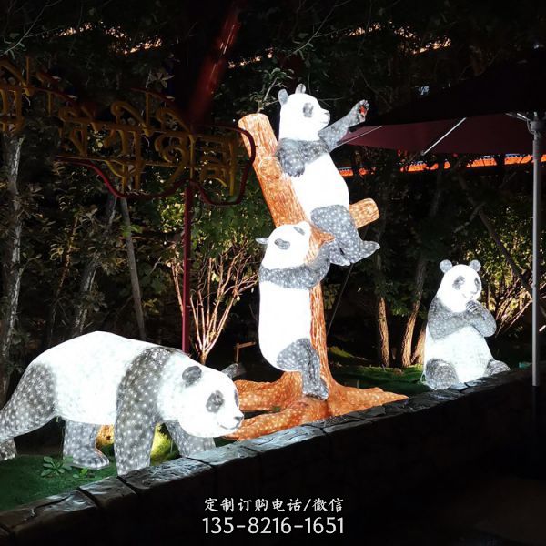 公園玻璃鋼創意彩繪夜晚照明動物景觀擺件（6）