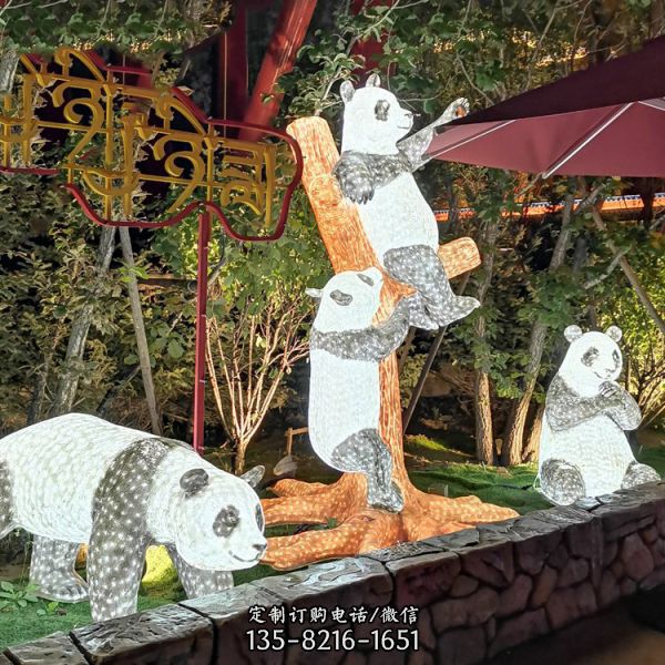 公園玻璃鋼創意彩繪夜晚照明動物景觀擺件（7）