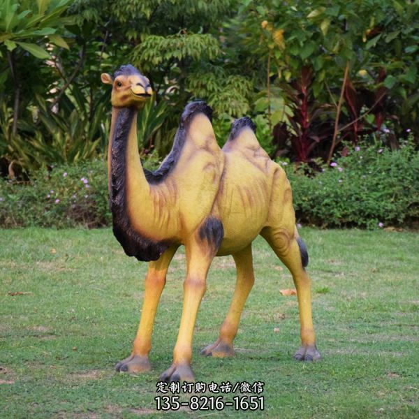 玻璃鋼仿真駱駝雕塑公園動物園景區擺件（2）
