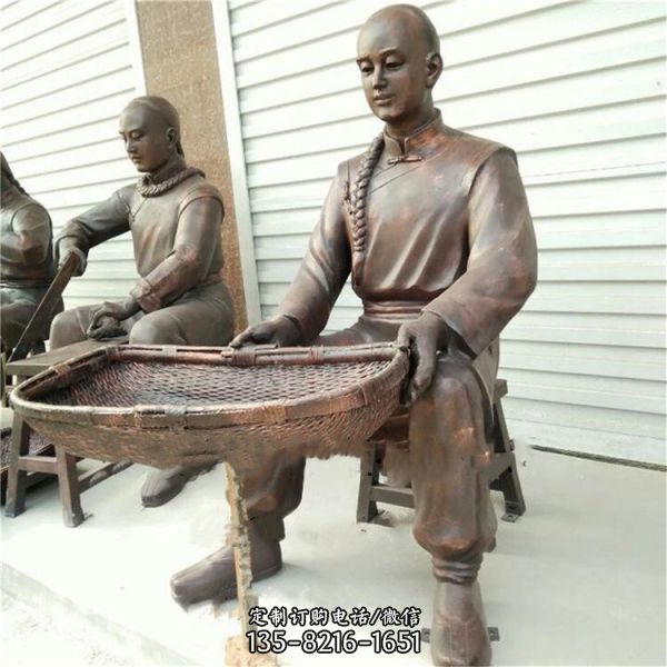 城市街道創(chuàng)意景觀民俗情景人物茶文化雕塑（7）