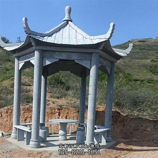 公園戶外歐式六角涼亭雕塑（3）