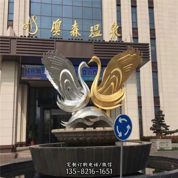校園廣場(chǎng)擺放芭蕾舞者鏡面動(dòng)物不銹鋼雕塑（3）