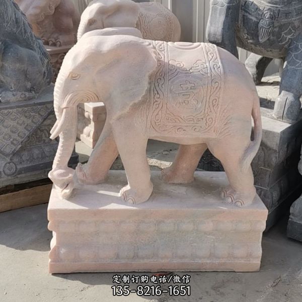 園林景區(qū)石雕動物 大理石雕刻石雕大象雕塑（1）