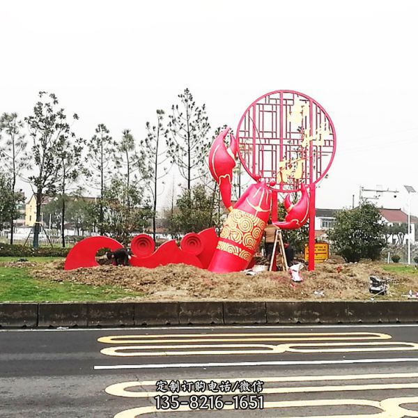戶外大型不銹鋼鏤空創意廣場景觀雕塑擺件（2）