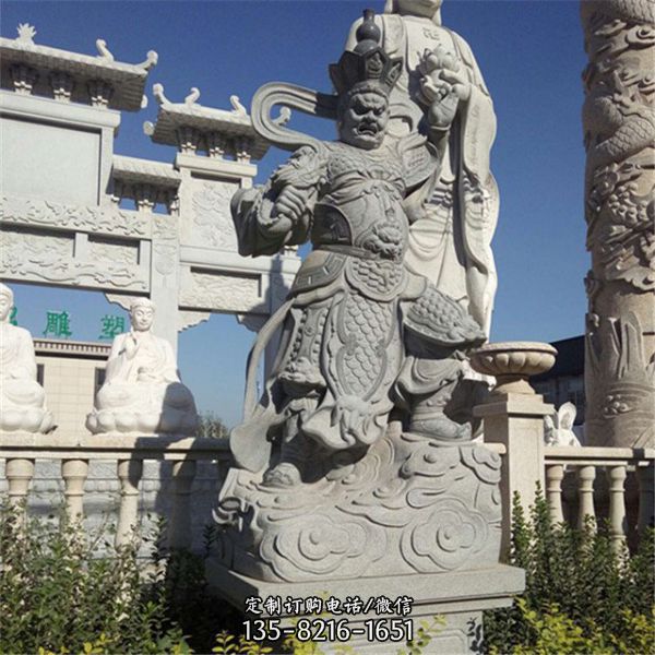 大理石石雕寺廟宗教四大金剛雕塑