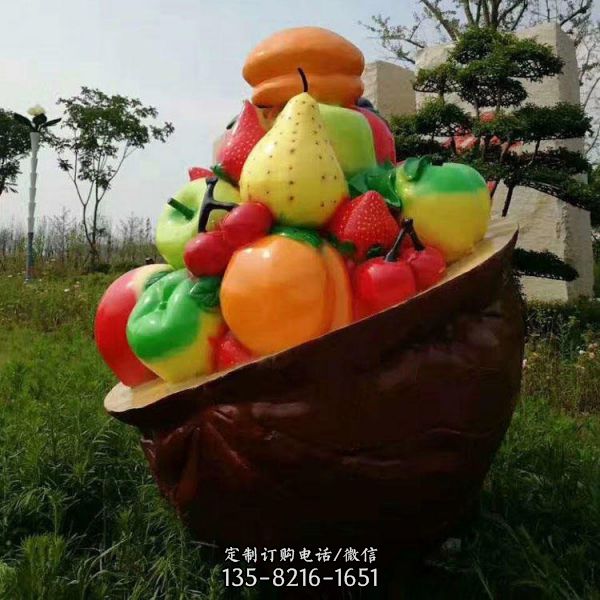 玻璃鋼水果雕塑廠家仿真水果雕塑擺件（1）