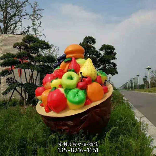 玻璃鋼水果雕塑廠家仿真水果雕塑擺件（2）