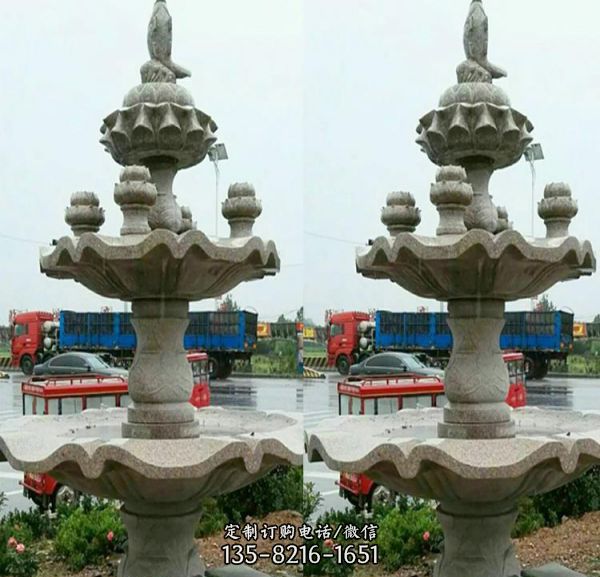 小區園林擺放大理石風水球噴泉雕塑擺件（2）