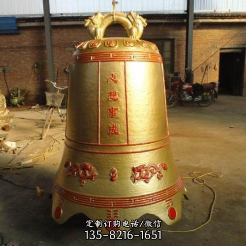 寺廟擺放警示大銅鐘雕塑（2）