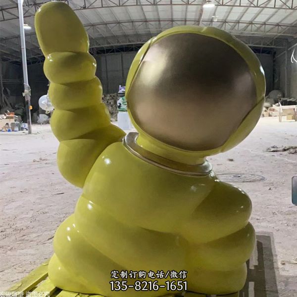 太空兔子卡通玻璃鋼宇航員造型雕塑（4）