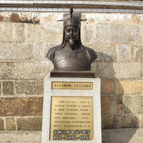 古代名人胸像玻璃鋼仿銅漆金創(chuàng)意人物雕塑