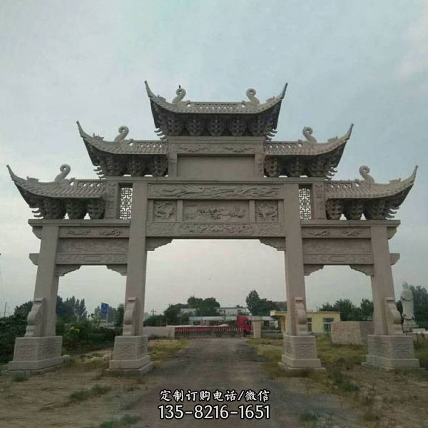 新農村石雕牌坊門樓（1）