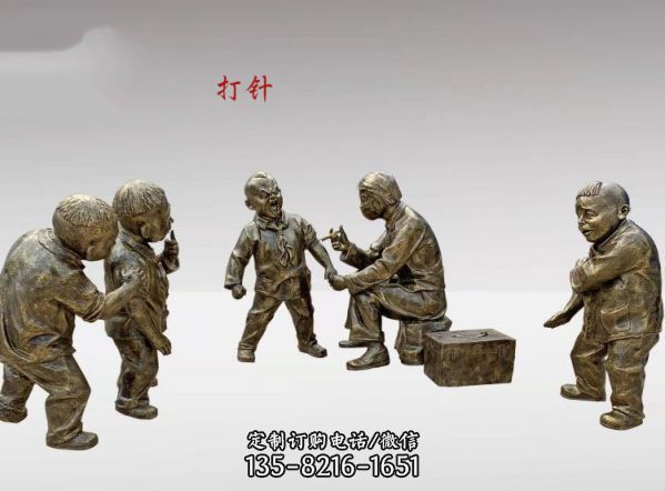 玻璃鋼仿銅人物裝飾擺件（5）