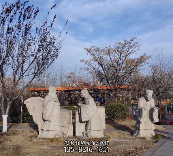大理石石雕源園林景區(qū)人物景觀擺件雕塑（3）