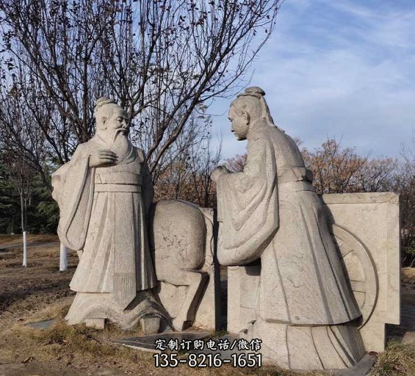大理石石雕源園林景區(qū)人物景觀擺件雕塑（4）