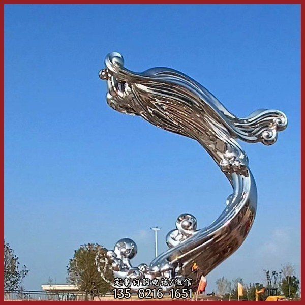 城市景觀大型地標(biāo)建筑不銹鋼抽象動(dòng)物鳳凰大雁雕塑（5）