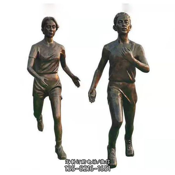 玻璃鋼仿銅體育運動人物雕塑（1）