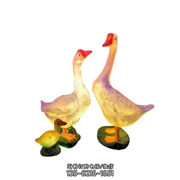 發(fā)光動物雕塑仿真鵝 商場步行裝飾品雕塑（4）