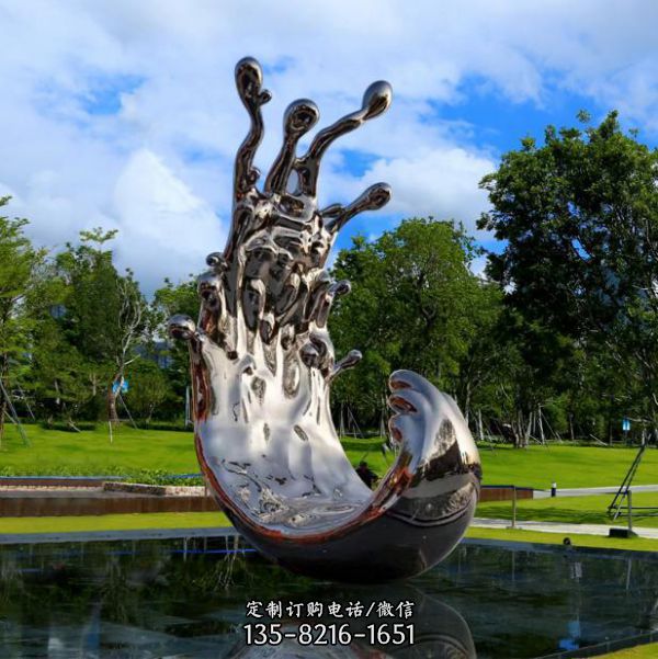 售樓部創意不銹鋼彩繪景觀雕塑（5）