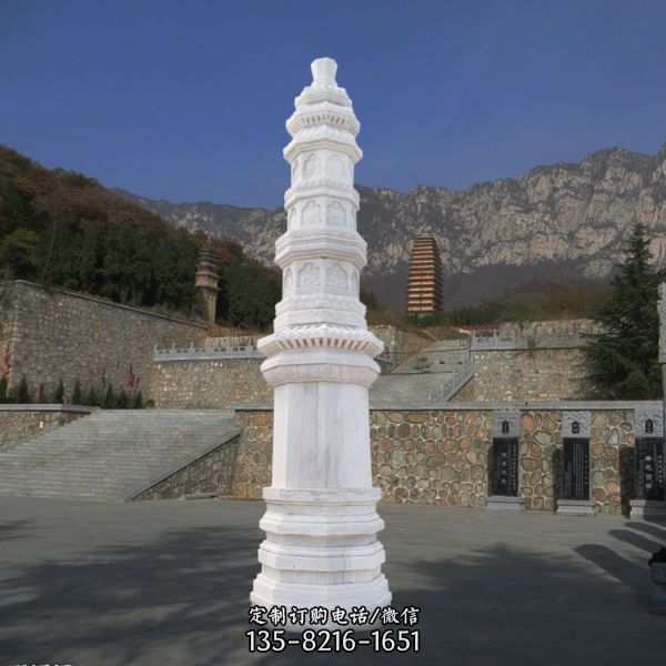 石雕戶外景區(qū)寺廟大型佛塔雕塑（3）