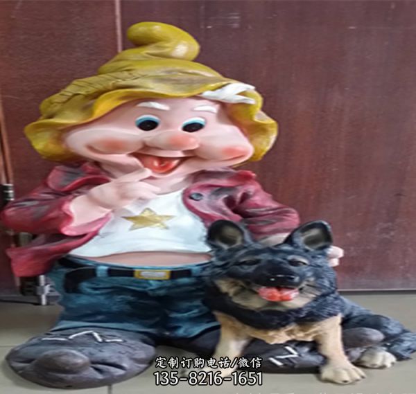 商業街卡通人物動物玻璃鋼雕塑（1）