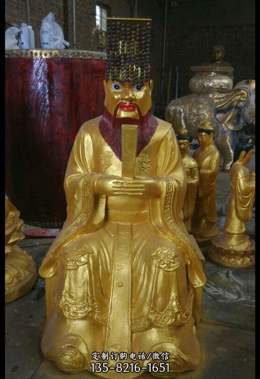 寺廟形態(tài)各異八仙銅雕塑神像（4）