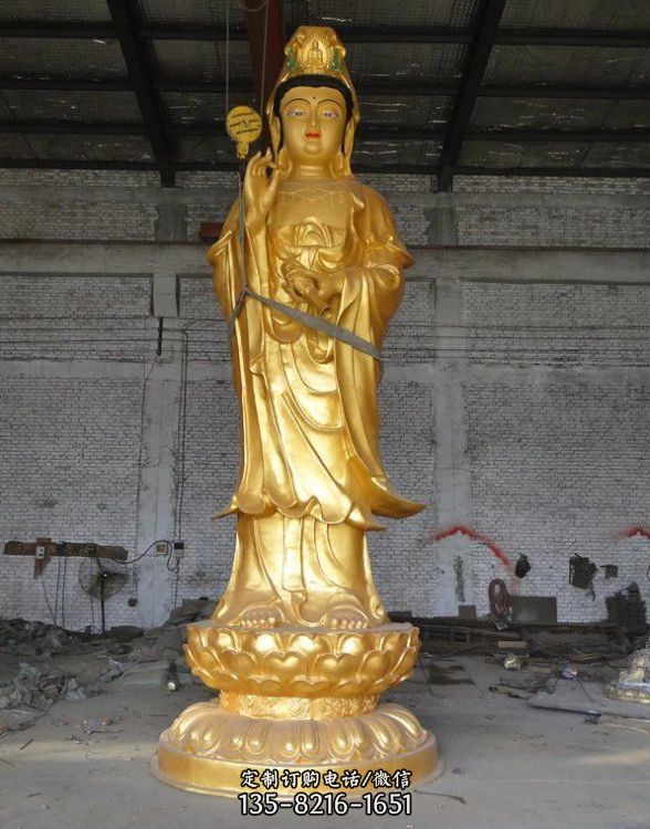寺院擺放觀音菩薩銅雕佛像（4）