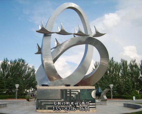 戶外廣場不銹鋼抽象景觀大型擺件（1）