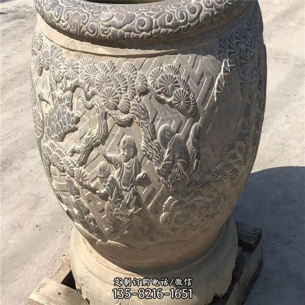 室內(nèi)庭院仿古石雕魚(yú)缸（3）