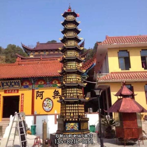 玻璃鋼寺廟大型園林佛塔雕塑（1）