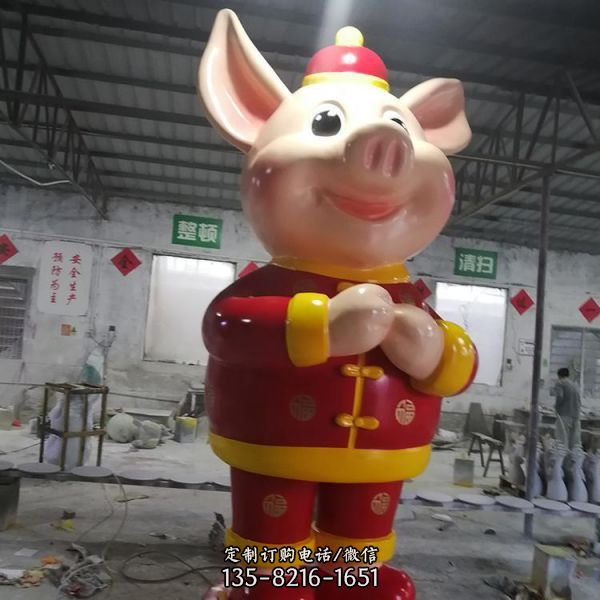 商場玻璃鋼卡通彩繪動(dòng)物雕塑擺件（2）