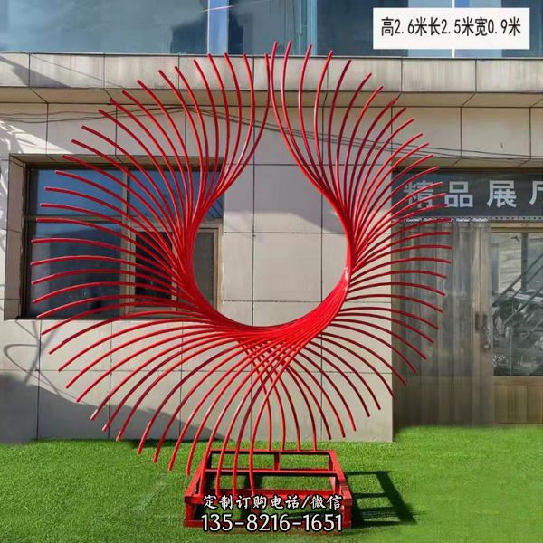 不銹鋼彩繪拉絲戶外景觀擺件
