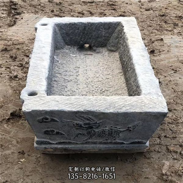 庭院擺件家用景區石雕青石槽子（4）