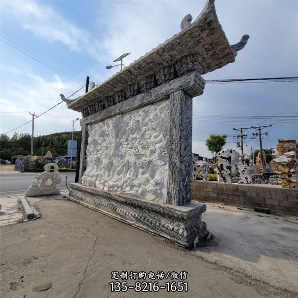 石雕浮雕壁畫中式影壁墻人物文化壁畫 雕塑（4）