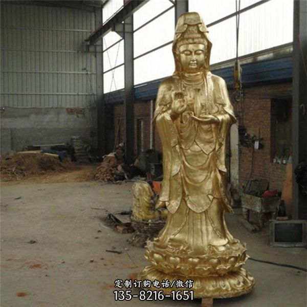 寺廟玻璃鋼彩繪觀音雕塑（3）