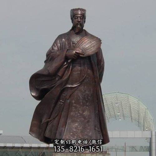 大型廣場商業(yè)街?jǐn)[放鑄銅人物景觀雕塑（1）