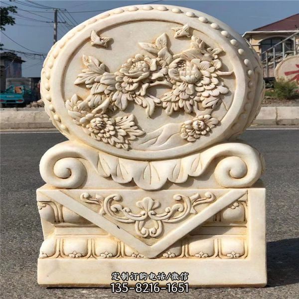一對(duì)家用擺件青石仿古門鼓（4）