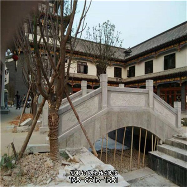 大理石石雕戶外景觀石拱橋雕塑