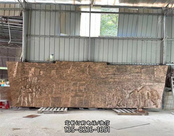 玻璃鋼仿銅浮雕雕塑室內景觀文化裝飾（4）