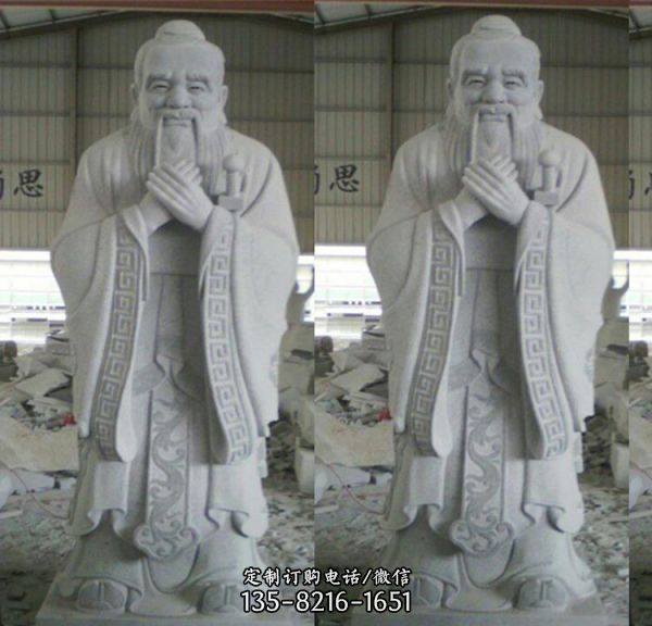 校園廣場擺放大理石雕刻古人物雕塑（2）